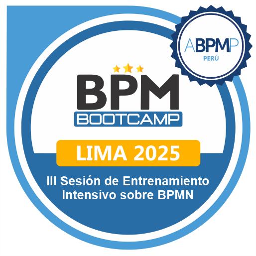 Insignia de Participación en el Evento: BPM Bootcamp 2025-II, III Sesión de Entrenamiento Intensivo sobre BPMN
